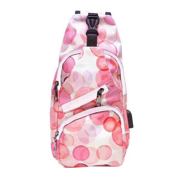 Anti-theft Daypack-Pink Bubbles-Regular