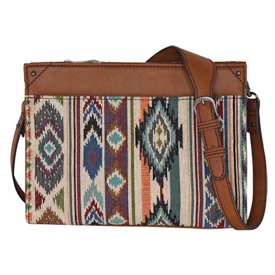 Justin Brands Jacquard Aztec Pattern Crossbody Purse-23053795