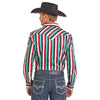 Rock and Roll Stripe Printed Twill Snap Long Sleeve Shirt - BMN2S07162