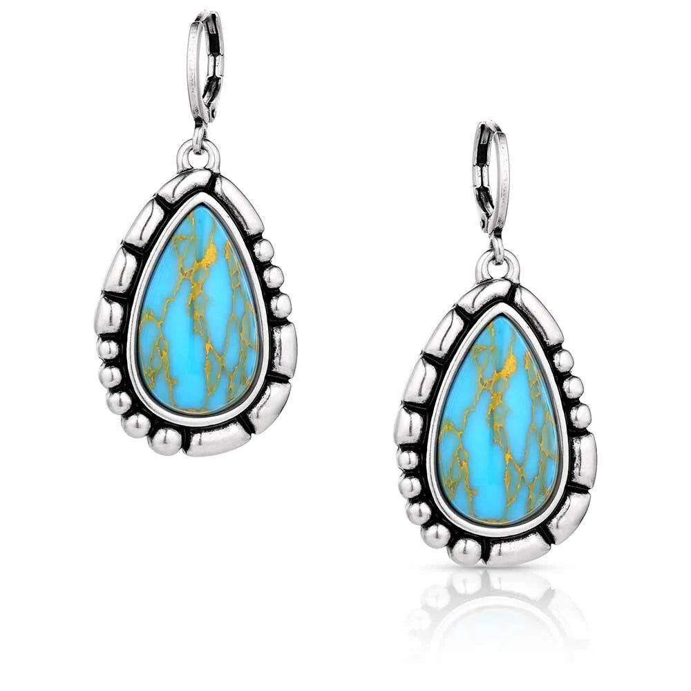 Montana Silversmiths Prickly Pear Turquoise Earrings-ER6126