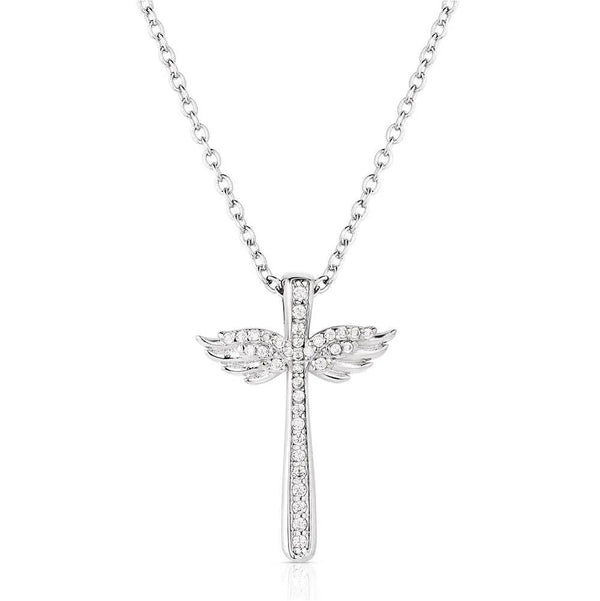 Montana Silversmiths Wings of Faith Cross Necklace-NC6125