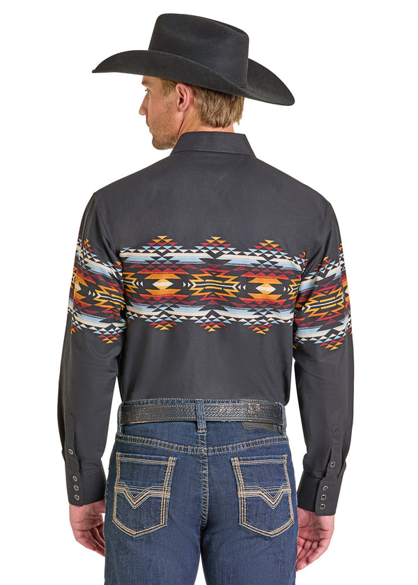 Men's Panhandle Slim Aztec Border LS Snap - SMN2S07385