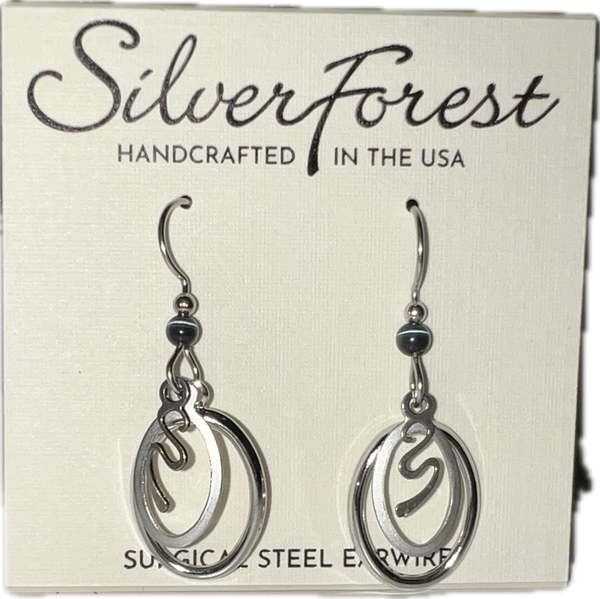 Silver Forest Squiggle in Ovals-NE2198