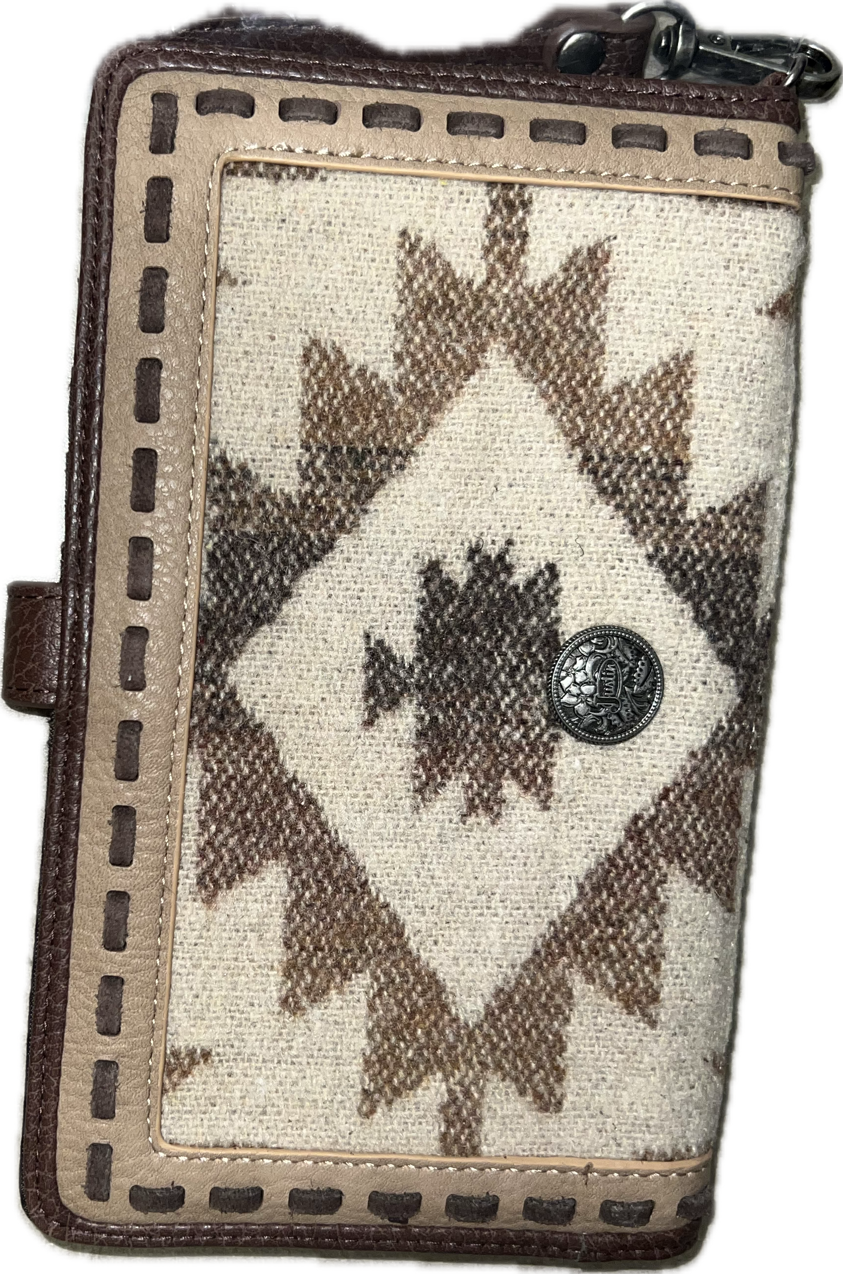 Justin Brands Large Tan Wallet Aztec Blanket-24184516W