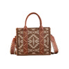Wrangler Southwestern Print Small Canvas Tote/Crossbody - Brown - WG2212-8120