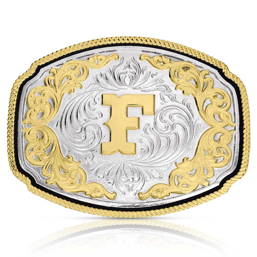 Montana Silversmiths Attitude Buckle Initial F-A1047F