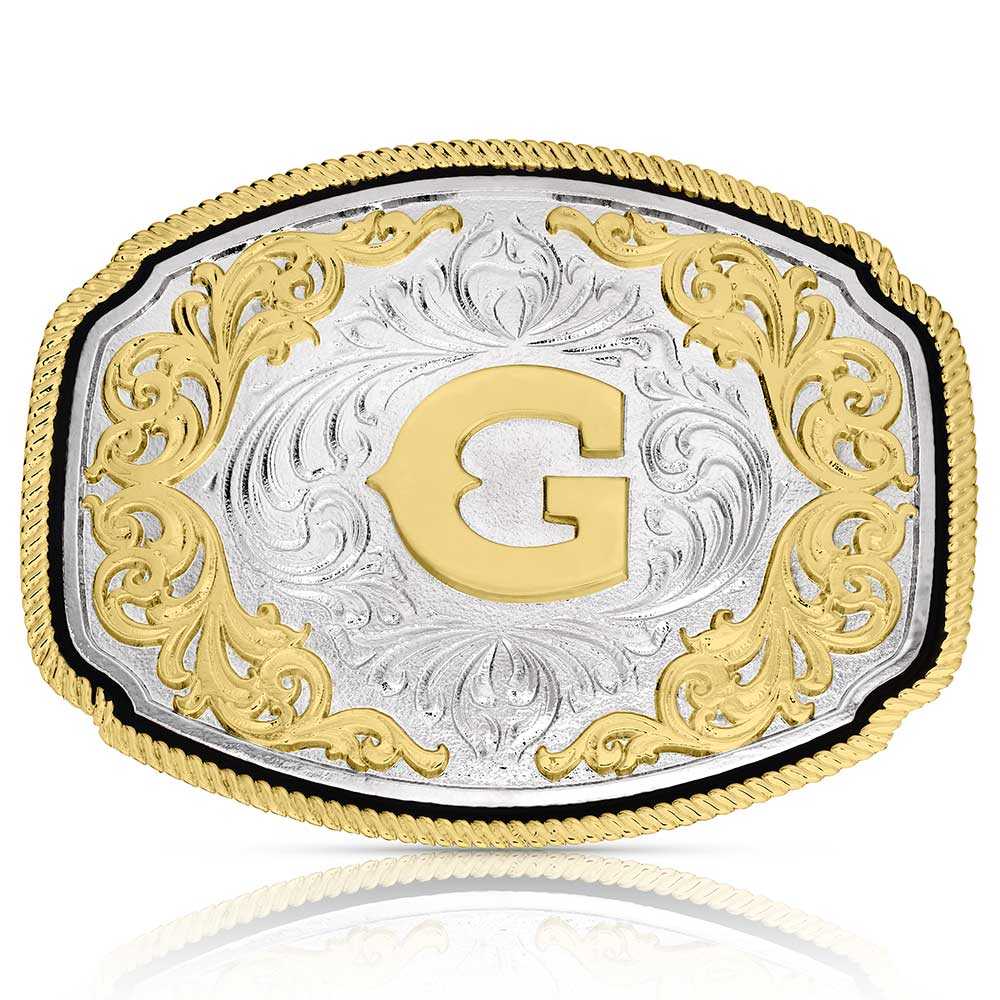 Montana Silversmiths Attitude Buckle Initial G-A1047G