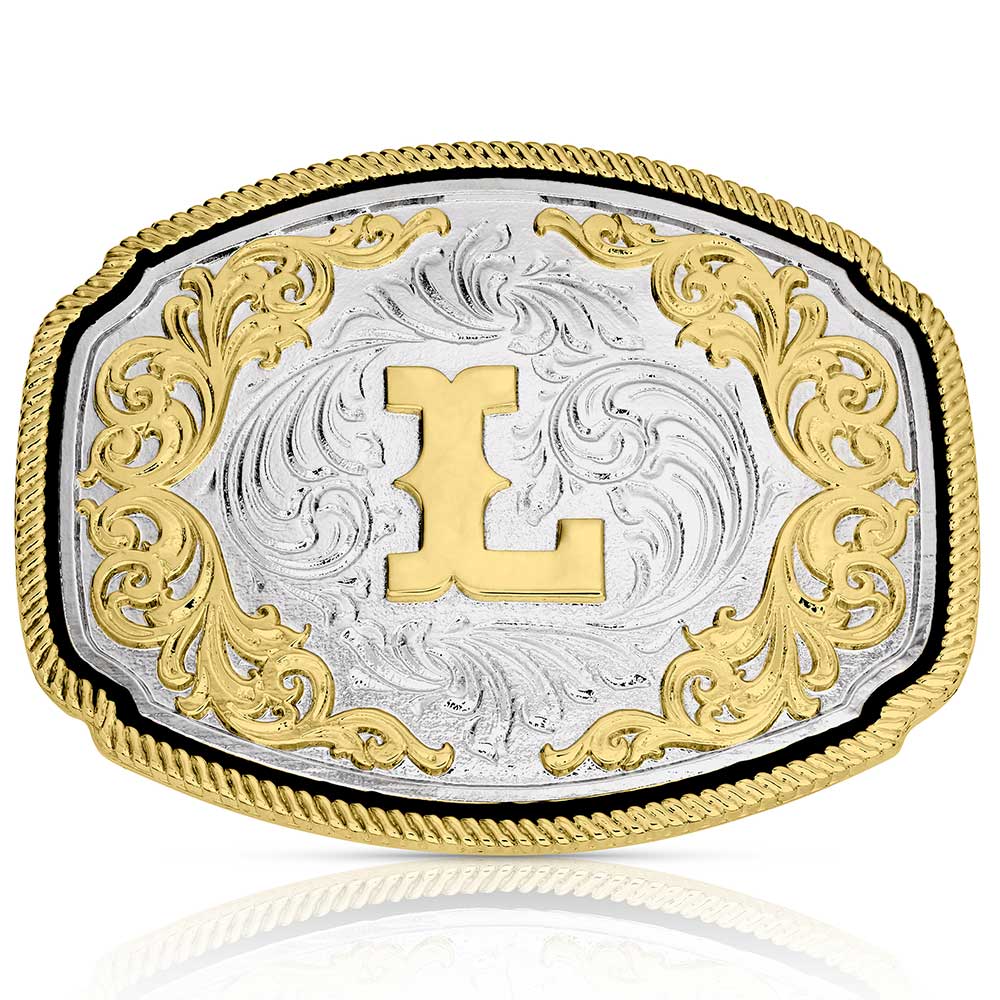 Montana Silversmiths Attitude Buckle Initial L-A1047L