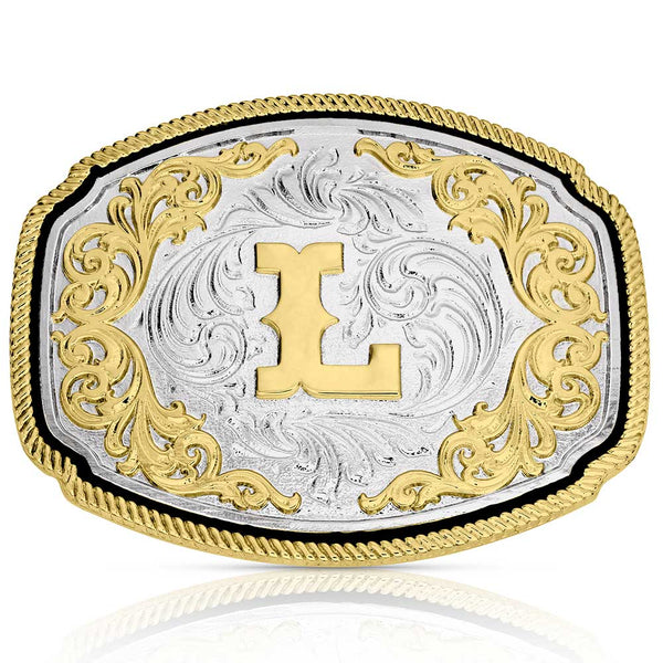 Montana Silversmiths Attitude Buckle Initial L-A1047L