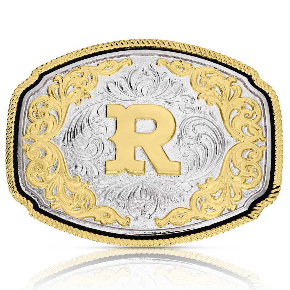 Montana Silversmiths Attitude Buckle Initial R-A1047R