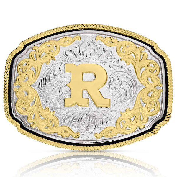 Montana Silversmiths Attitude Buckle Initial R-A1047R