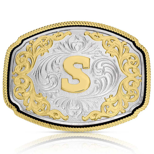 Montana Silversmiths Attitude Buckle Initial S-A1047S