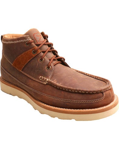 Twisted X Men's Oiled Brown Leather Boots Moc Toe MCA0007