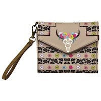 Catch Fly Mini Wallet Floral Cowskull 2156626TAN