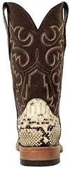Cowtown Men's Square Toe Python Snake Skin Boot Q818
