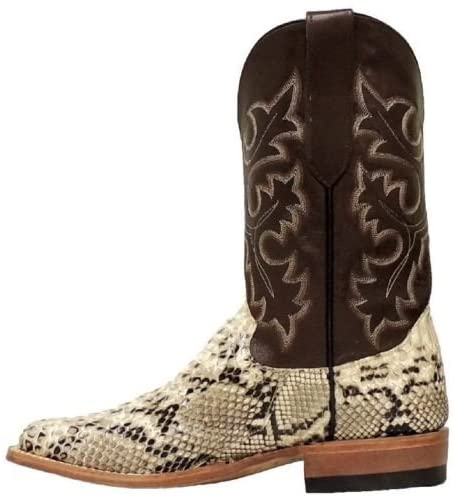 Cowtown Men's Square Toe Python Snake Skin Boot Q818