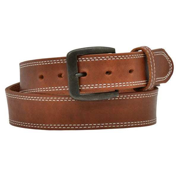 3D Belt Company Men's Brown Harness Double Stitch Belt D1137