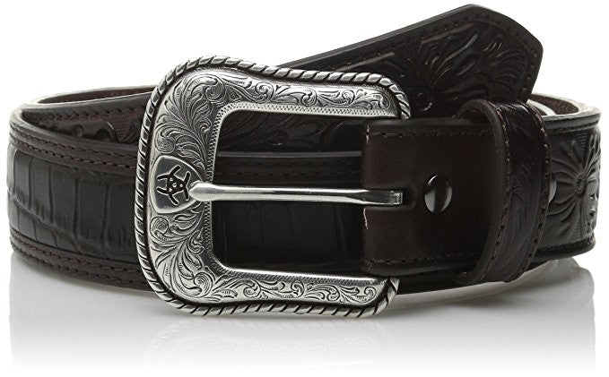 Ariat Crocodile with Floral Tabs Belt A1021202