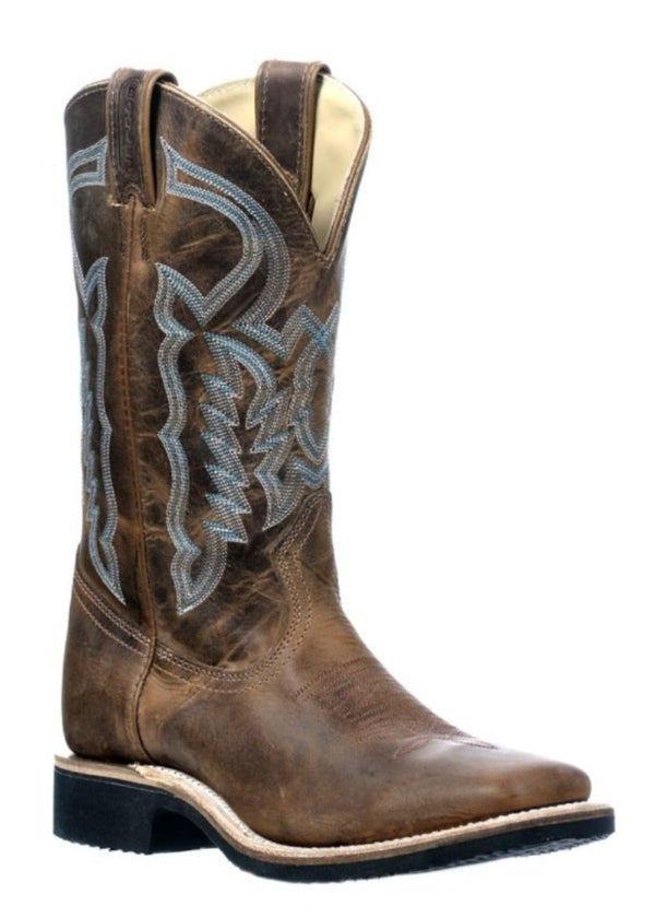 Boulet Ladies Wide Square Toe Western Boot 0335