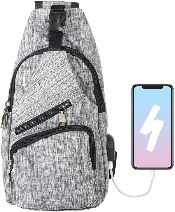 NuPouch Daypack Anti-Theft Backpack, Gray- Large 2869