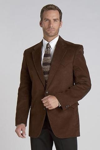 Circle S Men's Microsuede Sport Coat Dark Brown CC4625-27