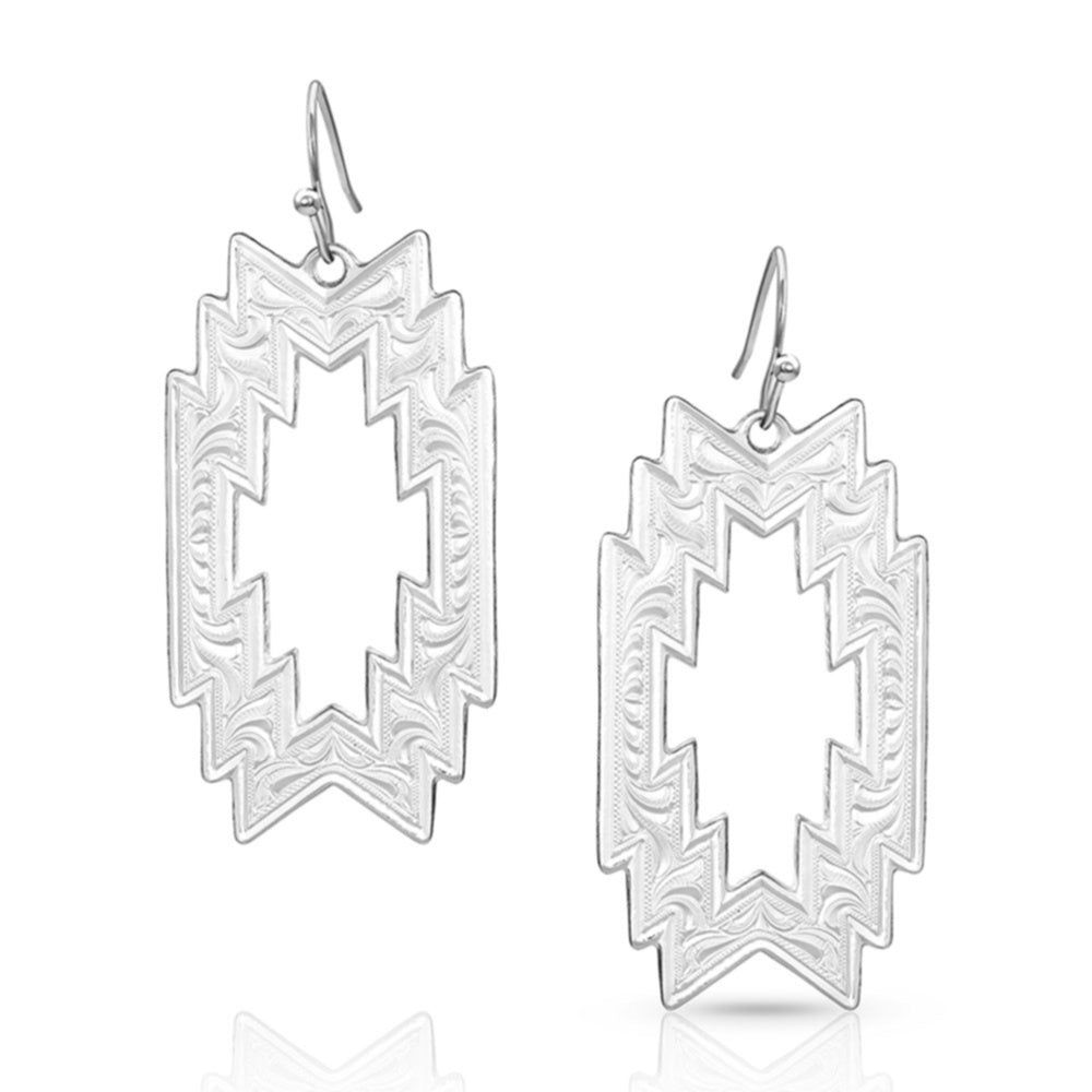 Montana Silversmiths Thunderstorm Geometric Earrings ER4700
