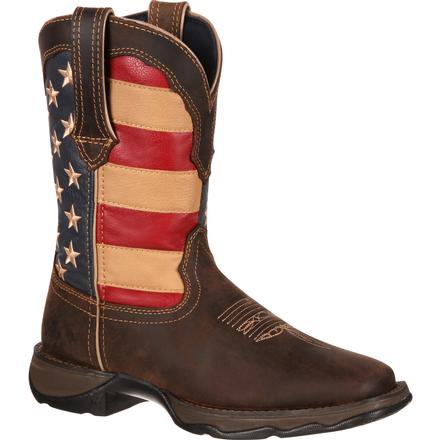 Durango Ladies Patriotic Pull-On Western Flag Boots RD4414
