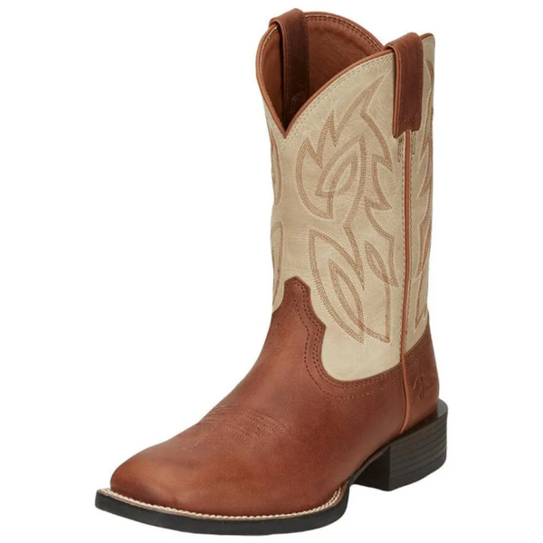 Justin Men's Stampede Whiskey Cowhide 11in. Bone Top Square Toe Boots SE7511