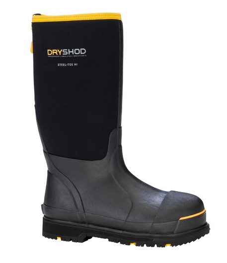 Mens Dry Shod Steel Toe Protective Work Boot STT UH BK