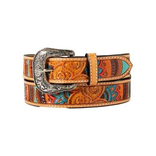 Tooled leather belt womens deals