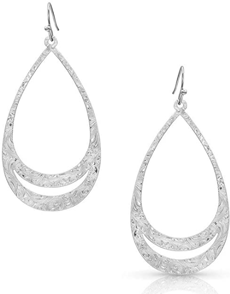 Montana Silversmiths Think Twice Teardrop Earrings ER4440