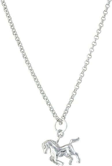 Montana Silversmiths Women's Silver Prancing Horse Necklace Silver One Size NC3381