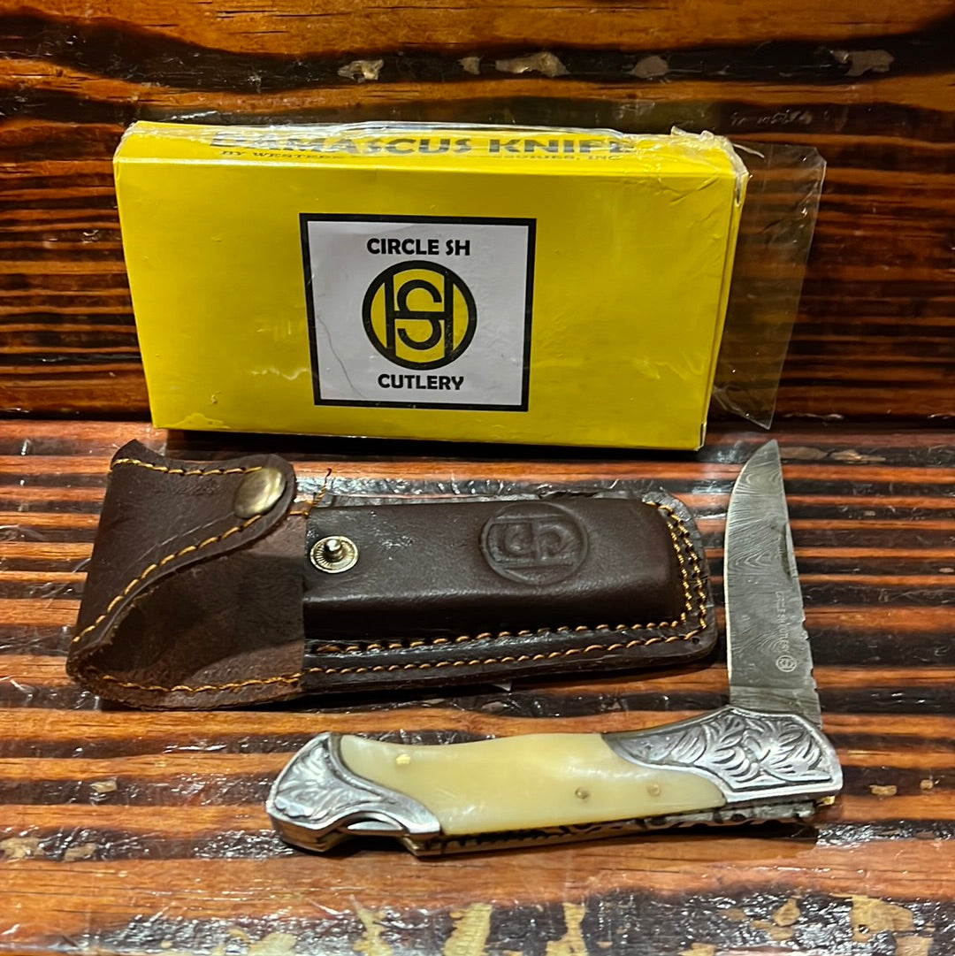 Circle SH Cutlery Damascus Foulding 7"