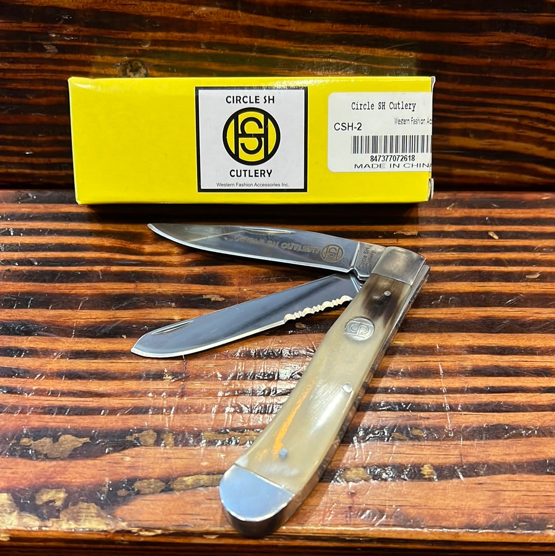 Circle SH Cutlery Folder OX Horn CSH2
