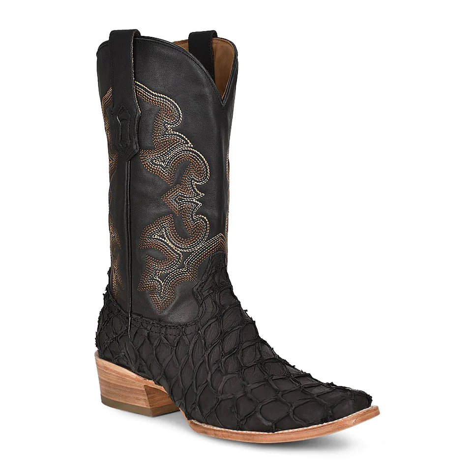 Corral Men s Pirarucu Fish Boots Handcrafted Black A4339