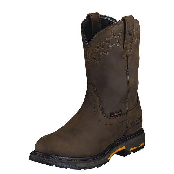 Ariat Men's WorkHog Pull-On Waterproof Work Boots 10001198