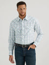 Wrangler Men's Teal 20X Competition Advanced Comfort Long Sleeve Shirt  112344540