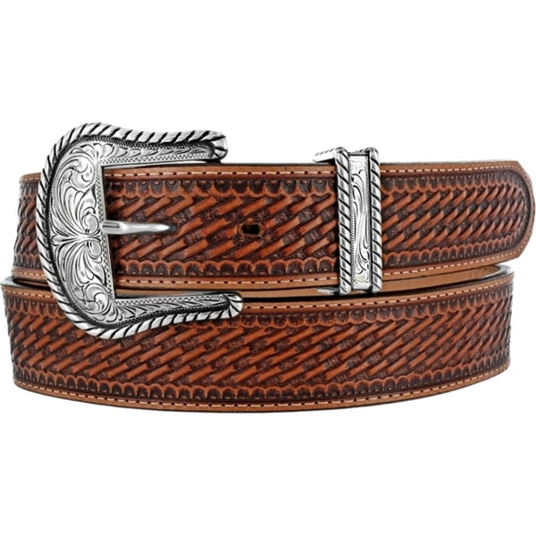 Justin Mens Basketweave Bronco Belt C12264