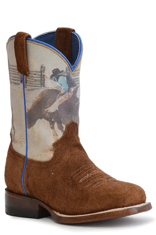 8 Second Ride Infant Boot Roper Kids 8 Seconds Brown Suede Boot 09-018-7022-8451/09-119-7022-845