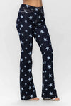 Judy Blue All Over Star Print Rinse Wash Flare Jeans JB88662PL