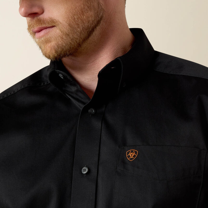 Ariat Men's Solid Twill Shirt -Black - 10000502