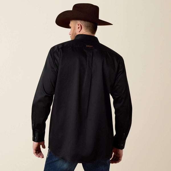 Ariat Men's Solid Twill Shirt -Black - 10000502
