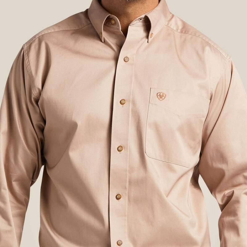 Ariat Men's Solid Twill Shirt - Tan - 10000505