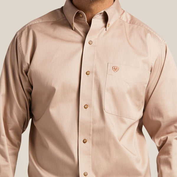 Ariat Men's Solid Twill Shirt - Tan - 10000505