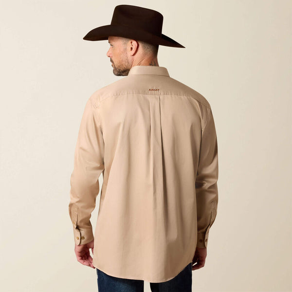 Ariat Men's Solid Twill Shirt - Tan - 10000505