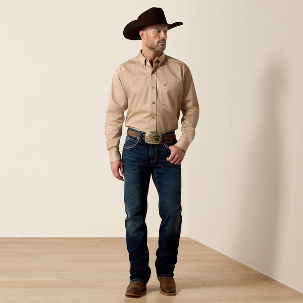 Ariat Men's Solid Twill Shirt - Tan - 10000505