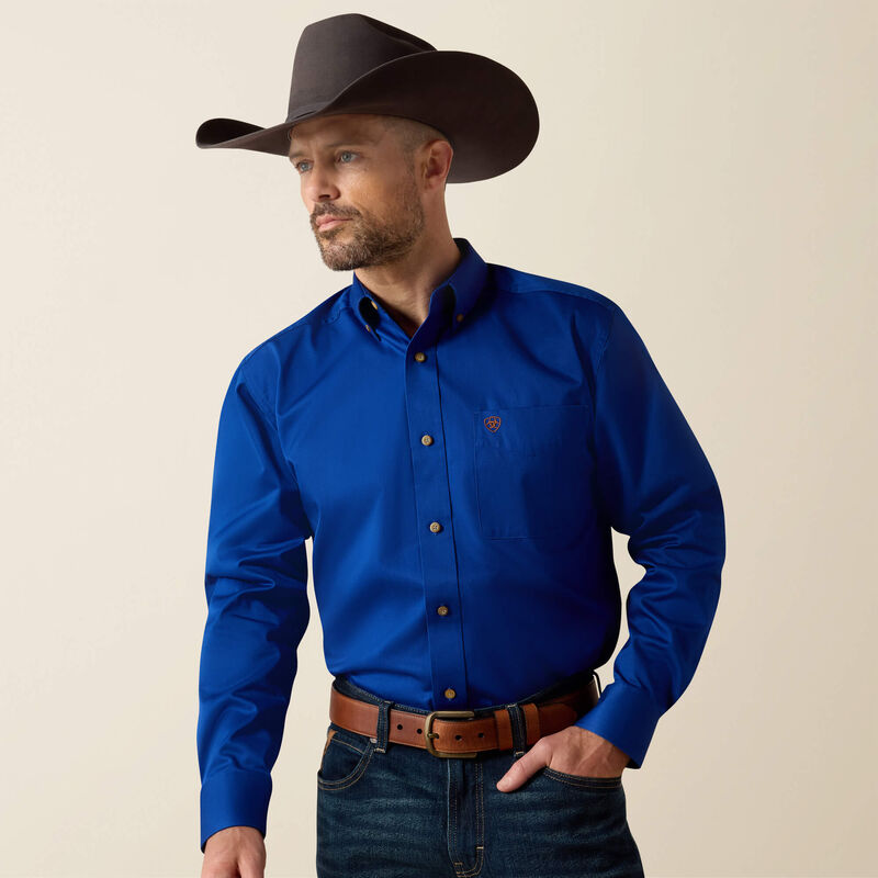 Ariat Men's Solid Twill Shirt - Ultramarine - 10006660