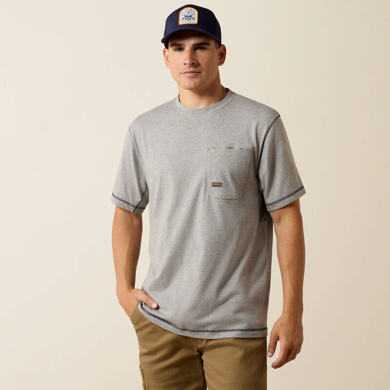 Ariat Men's Rebar Workman T-Shirt - Heather Grey - 10019131