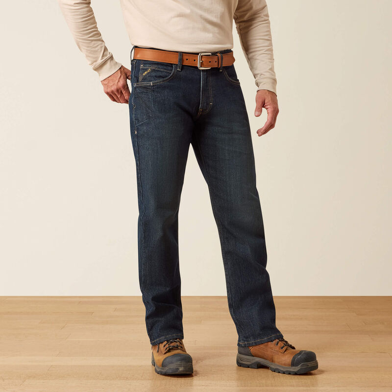 Ariat Men's Rebar M4 Relaxed DuraStretch Basic Stackable Straight Leg Jean 10027734