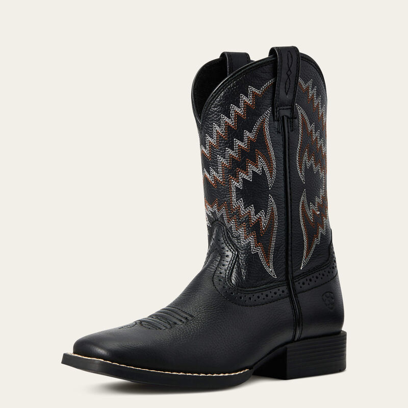 Ariat Kids Tycoon Western Boot - Bear Black - 10029627